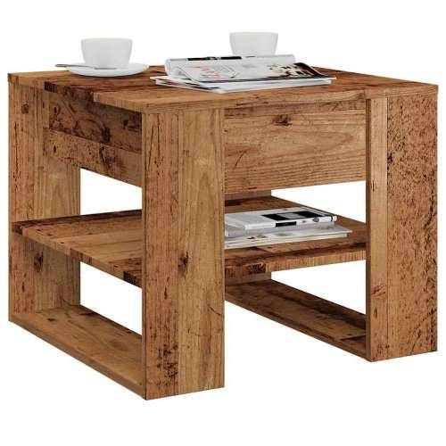 Stol za kavu staro drvo 55,5x55x45 cm konstruirano drvo - Staro drvo 1 Cijena