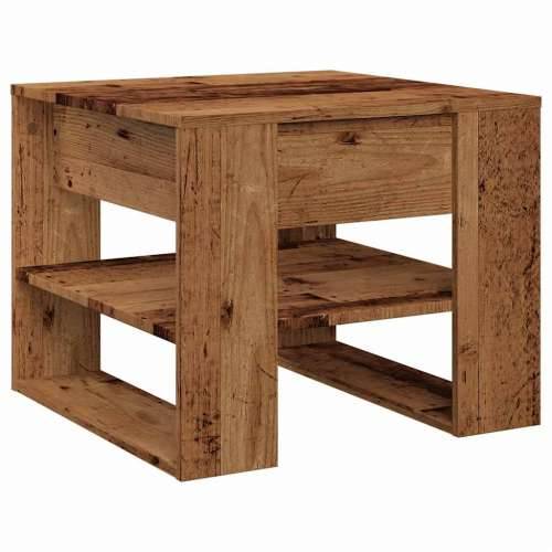 Stol za kavu staro drvo 55,5x55x45 cm konstruirano drvo - Staro drvo 1 Cijena