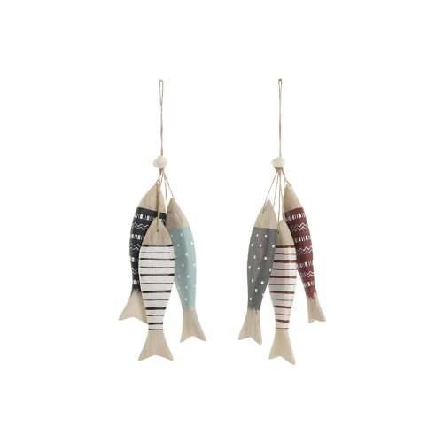 Decorațiune Suspendată Home ESPRIT Plava Crvena Pisana Ribe 5 x 2 x 20 cm (2 kom.) Cijena