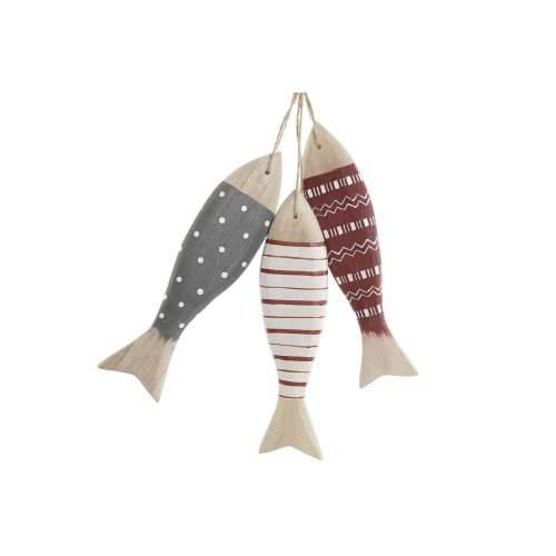 Decorațiune Suspendată Home ESPRIT Plava Crvena Pisana Ribe 5 x 2 x 20 cm (2 kom.) Cijena
