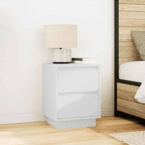 Noćni ormarići s LED svjetlima 2 kom bijeli 38x34x50 cm - Bijela 2 50 cm Cijena