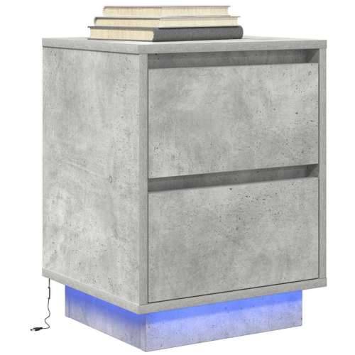 Noćni ormarići s LED svjetlima 2 kom boja betona 38x34x50 cm - Beton siva 2 50 cm Cijena