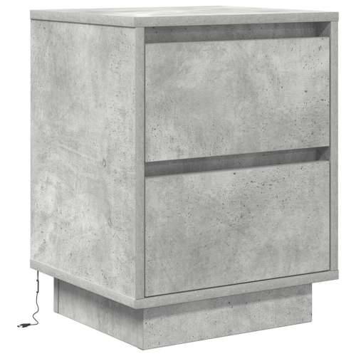 Noćni ormarići s LED svjetlima 2 kom boja betona 38x34x50 cm - Beton siva 2 50 cm Cijena