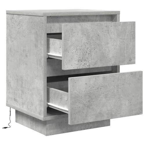 Noćni ormarići s LED svjetlima 2 kom boja betona 38x34x50 cm - Beton siva 2 50 cm Cijena
