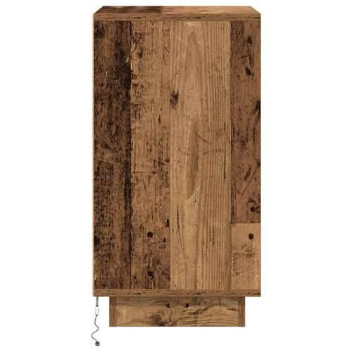 Noćni ormarić s LED svjetlima boja drva 38x34x65 cm - Staro drvo 1 65 cm Cijena