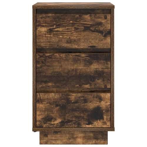 Noćni ormarić s LED svjetlima boja dimljenog hrasta 38x34x65 cm - Dimljeni hrast 1 65 cm Cijena