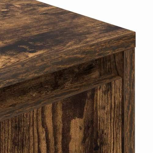 Noćni ormarić s LED svjetlima boja dimljenog hrasta 38x34x65 cm - Dimljeni hrast 1 65 cm Cijena