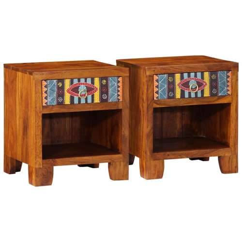 Noćni ormarići 2 kom 40 x 34 x 46 cm masivno bagremovo drvo - 40 x 35 x 45 cm 2 Cijena