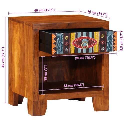 Noćni ormarići 2 kom 40 x 34 x 46 cm masivno bagremovo drvo - 40 x 35 x 45 cm 2 Cijena