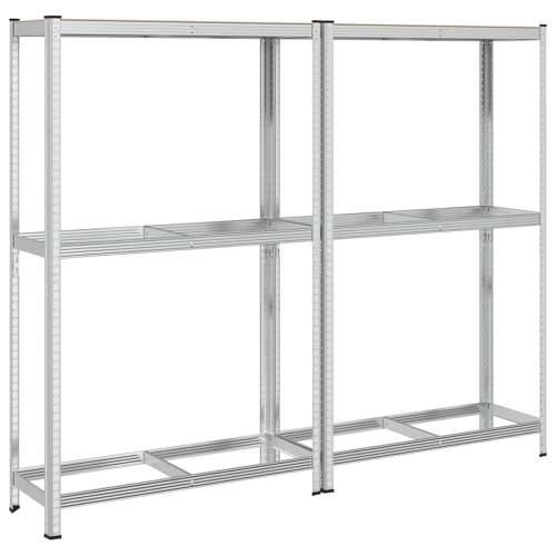 2-slojne police za gume 2 kom srebrne 110x40x180 cm čelik - 110 x 40 x 180 cm 2 1 Cijena