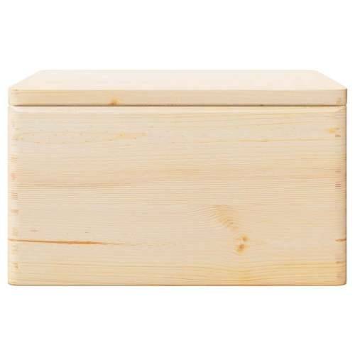 Drvena kutija s poklopcem i ručkama 40x30x23 cm puno drvo bor - Prirodna 40 x 30 x 23 cm 1 s poklopcem i ručkama Cijena