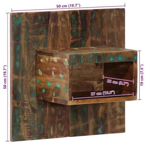 Noćni ormarić Višebojni 50x27x50 cm puno drvo, reciklirano - 50x27x50 cm 2 masivno obnovljeno drvo Cijena