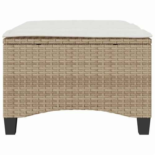 Vrtni tabure s jastucima 2 kom bež 55x55x36 cm poliratan - bež i krem 1 Cijena