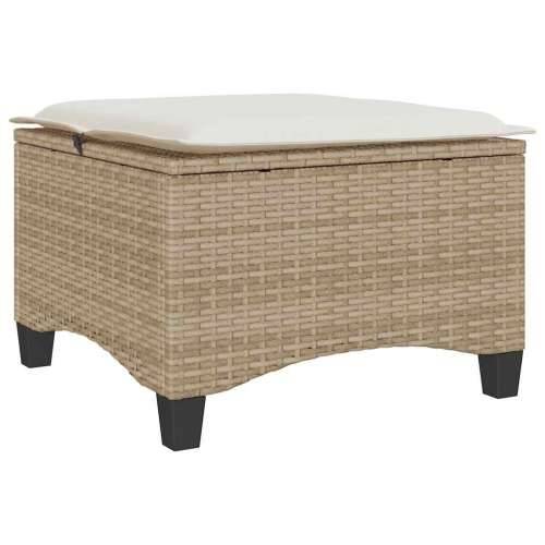 Vrtni tabure s jastucima 2 kom bež 55x55x36 cm poliratan - bež i krem 1 Cijena
