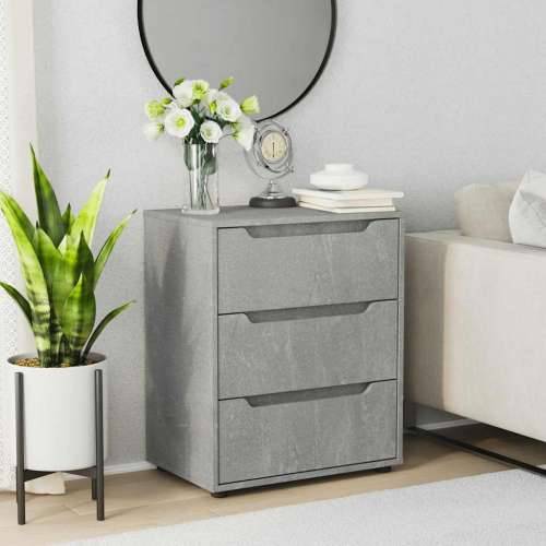 Komoda VISNES beton siva 60x40x73 cm konstruirano drvo - Beton siva 1 Cijena