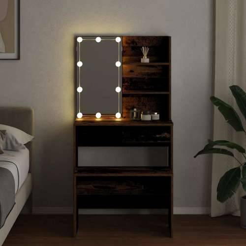 toaletni stolić s LED-om izrađenim od starog drva - Staro drvo 74.5 x 40 x 141 cm 1 Cijena