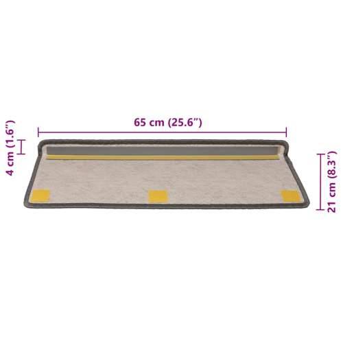 Ljepljivi tepisi za stepenice 30 kom 65x21x4 cm sivi/bež - siva i bež 30 Cijena