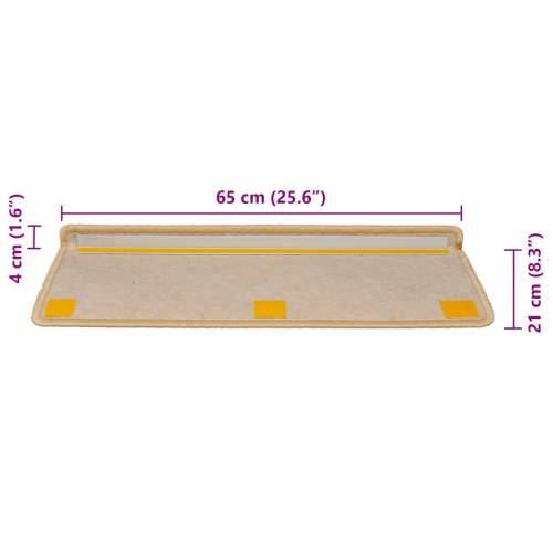 Ljepljivi tepisi za stepenice 30 kom 65x21x4 cm svjetlobež - Svjetlobež 30 Cijena