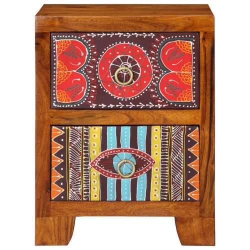 Noćni ormarić 2 kom 35x35x45 cm Puno drvo bagrem - 2 Cijena