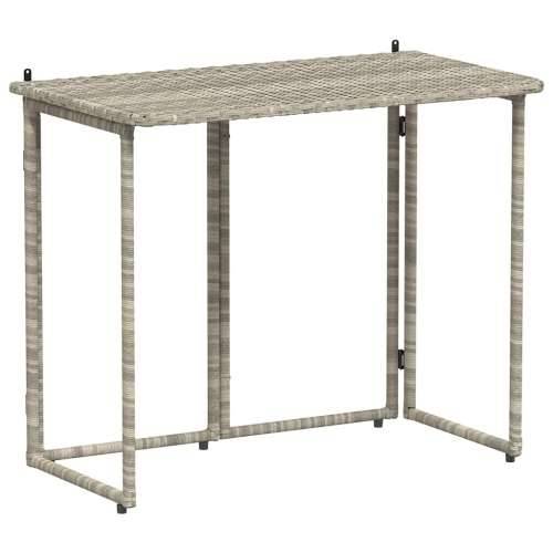 Sklopivi vrtni stol svijetlo sivi 90x51x75 cm poliratan - Svjetlosiva 1 Cijena