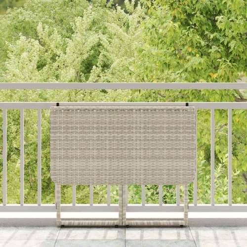 Sklopivi vrtni stol svijetlo sivi 90x51x75 cm poliratan - Svjetlosiva 1 Cijena