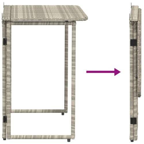 Sklopivi vrtni stol svijetlo sivi 90x51x75 cm poliratan - Svjetlosiva 1 Cijena