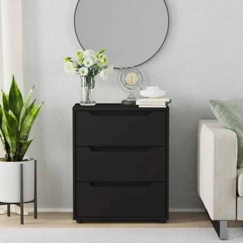 Komoda VISNES crna 60x40x73 cm izrađeno drvo - Crna 1 Cijena