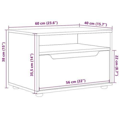 TV ormarić VISNES sonoma hrast 60x40x38 cm konstruirano drvo - sonoma hrast 1 Cijena