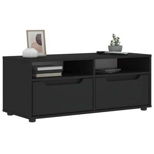 TV ormarić VISNES crni 100x40x38 cm izrađeno drvo - Crna 1 Cijena