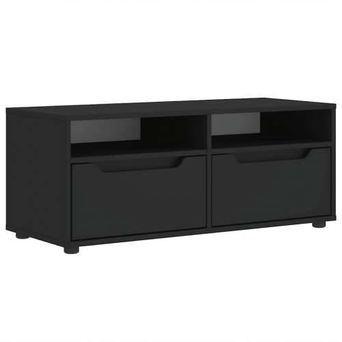 TV ormarić VISNES crni 100x40x38 cm izrađeno drvo - Crna 1 Cijena