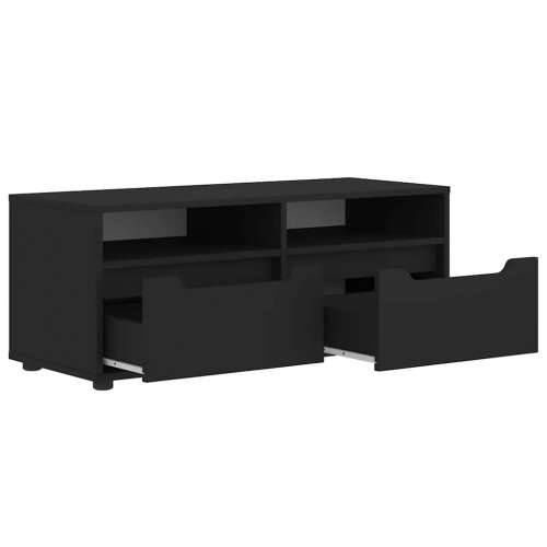 TV ormarić VISNES crni 100x40x38 cm izrađeno drvo - Crna 1 Cijena