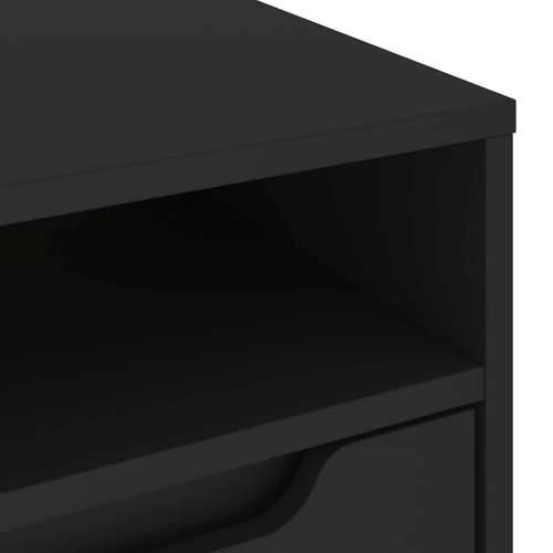 TV ormarić VISNES crni 100x40x38 cm izrađeno drvo - Crna 1 Cijena
