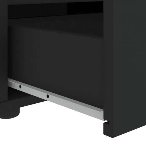 TV ormarić VISNES crni 100x40x38 cm izrađeno drvo - Crna 1 Cijena