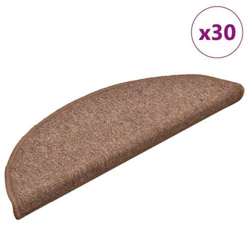Prostirke za stepenice 30 kom smeđe 56x17x3 cm - Smeđa 56 x 17 x 3 cm 30 Cijena