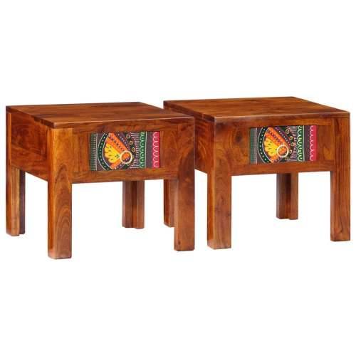 Noćni ormarić 2 kom 40x40x36 cm Puno drvo bagrem - 40 x 40 x 36 cm 2 Cijena