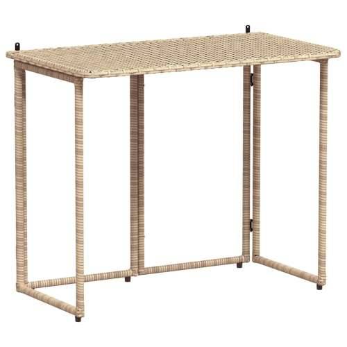 Sklopivi vrtni stol bež 90x51x75 cm poliratan - Bež 1 Cijena