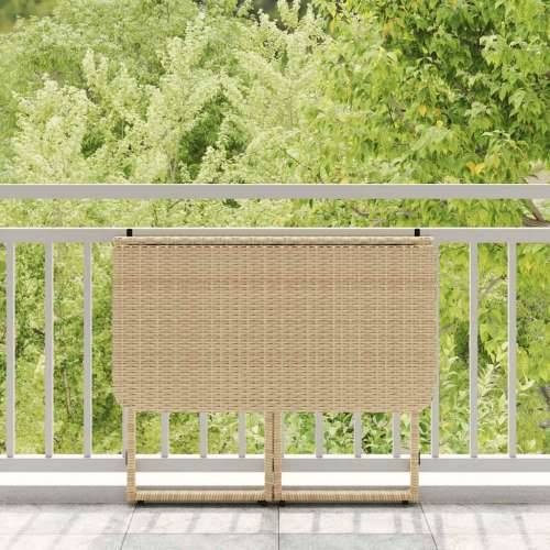 Sklopivi vrtni stol bež 90x51x75 cm poliratan - Bež 1 Cijena