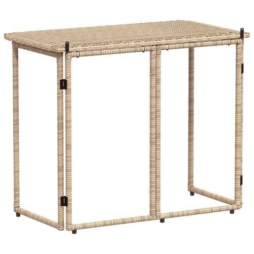 Sklopivi vrtni stol bež 90x51x75 cm poliratan - Bež 1 Cijena