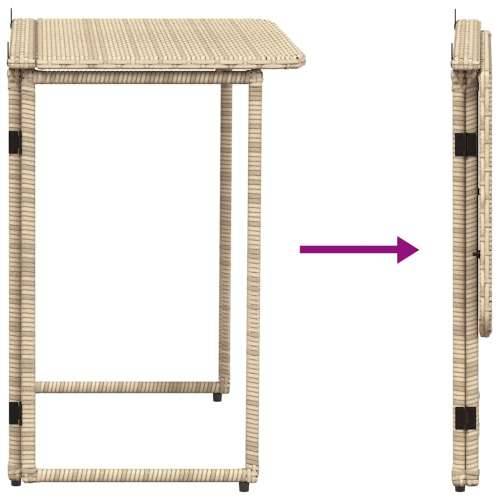 Sklopivi vrtni stol bež 90x51x75 cm poliratan - Bež 1 Cijena