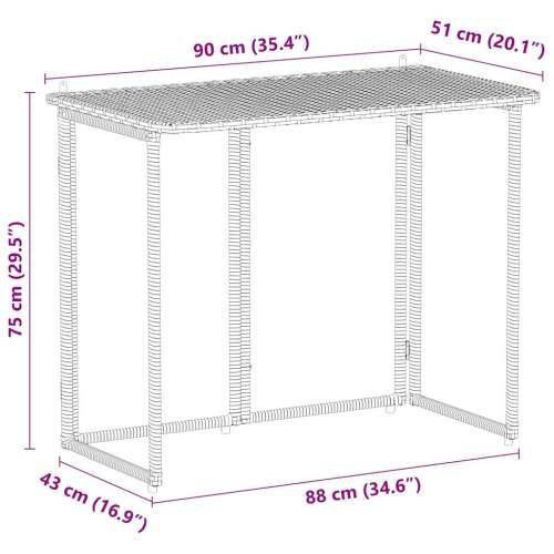 Sklopivi vrtni stol bež 90x51x75 cm poliratan - Bež 1 Cijena