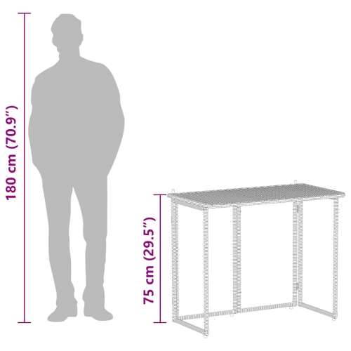 Sklopivi vrtni stol bež 90x51x75 cm poliratan - Bež 1 Cijena