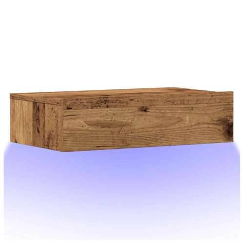 Noćni ormarić staro drvo 60x35 cm izrađeno drvo - Staro drvo 1 s 2 ladice Cijena