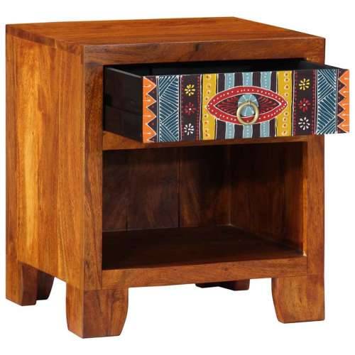 Noćni ormarić 40x35x45 cm puno drvo bagrem - 40 x 35 x 45 cm 1 Cijena