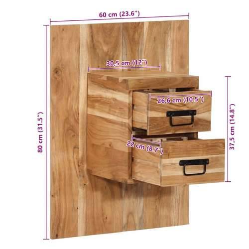 Noćni ormarić 60x32x80 cm puno drvo bagrem - 60x32x80 cm 1 Masivno bagremovo drvo Cijena