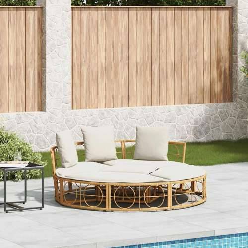 Vanjski Lounge Krevet bez baldahina od poliratana - Krema 160 x 50 cm Cijena