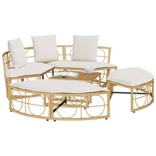 Vanjski Lounge Krevet bez baldahina od poliratana - Krema 160 x 50 cm Cijena