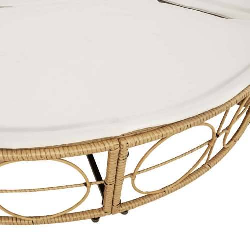 Vanjski Lounge Krevet bez baldahina od poliratana - Krema 160 x 50 cm Cijena