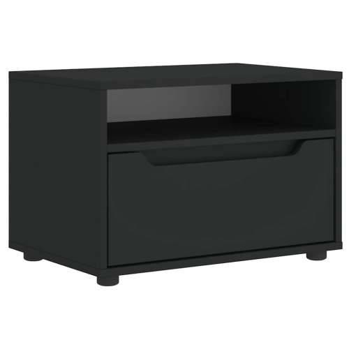 TV ormarić VISNES crni 60x40x38 cm izrađeno drvo - Crna 1 Cijena