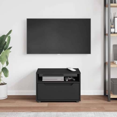 TV ormarić VISNES crni 60x40x38 cm izrađeno drvo - Crna 1 Cijena