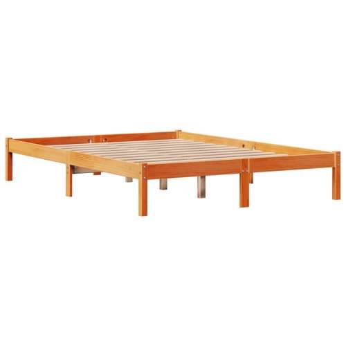 Okvir kreveta s uzglavljem voštano smeđi 120x200 cm od borovine - Voštano smeđa 120 x 200 cm Cijena